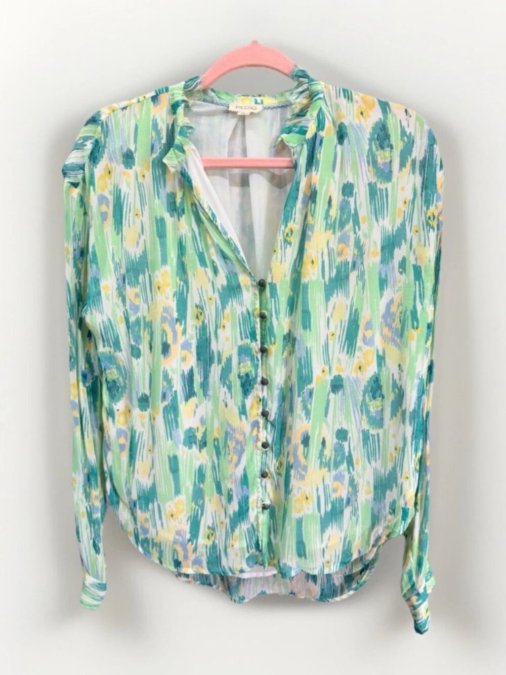 Anthropologie Pilcro Tavi Buttondown Blouse Size XS